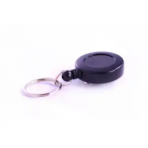 Black retractable key reel